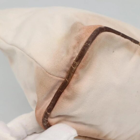 HERMES Bolide Pouch Canvas 2Set Beige Red Silver Auth - Picture 14 of 15